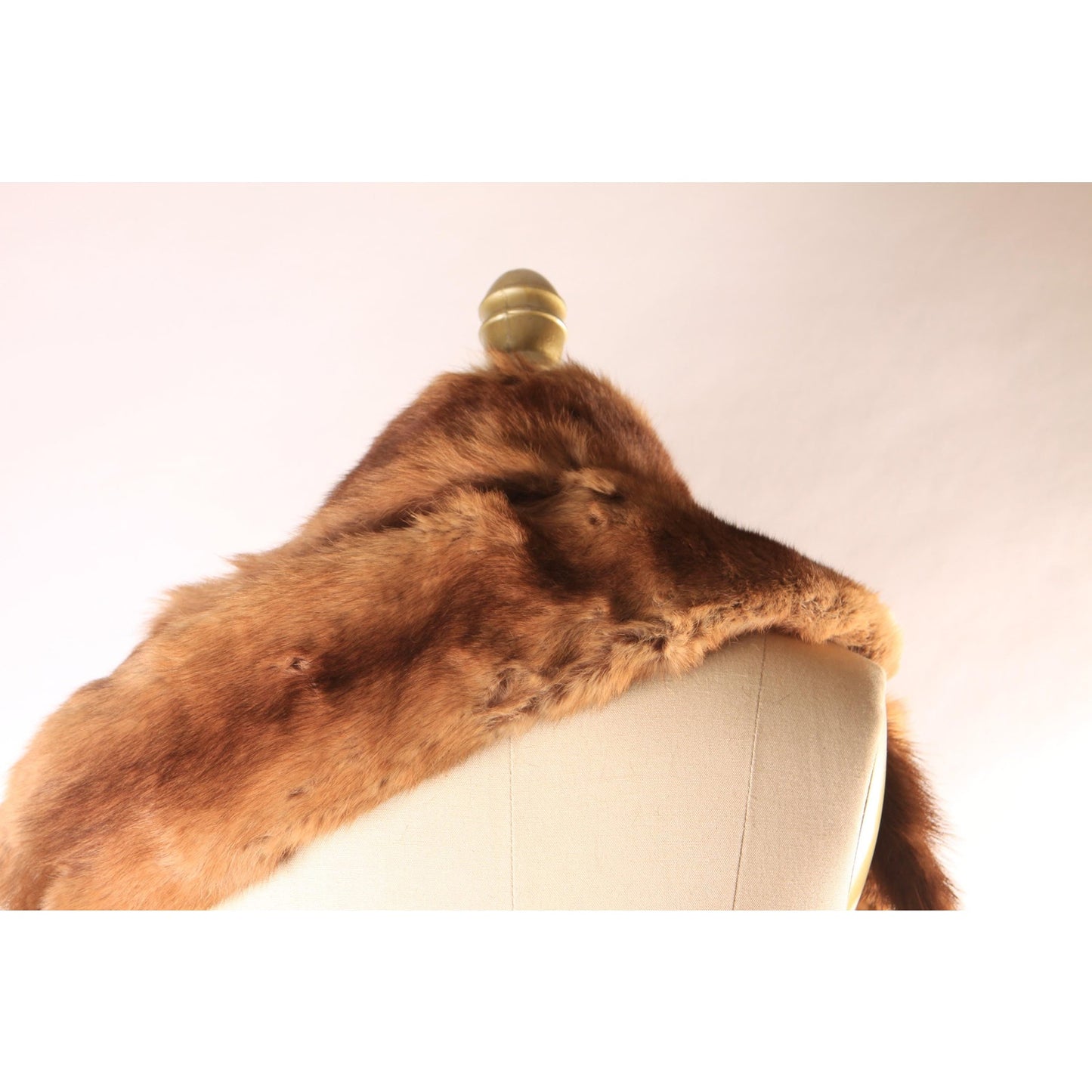 1950s Brown Four Piece Mink Fur Pelt Shawl Wrap by McDaniels