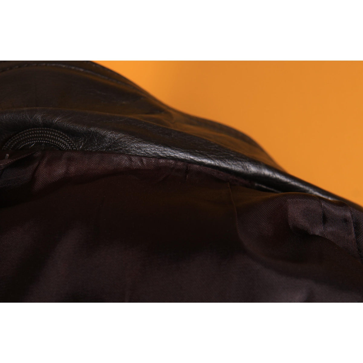 1970s Black Leather Western Style Long Sleeve Lined Mens Jacket by Pioneer Wear -L