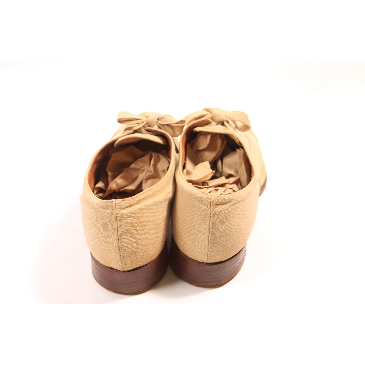 Antique 1920s Tan Fabric Nubuck Dress Oxford Mens Shoes