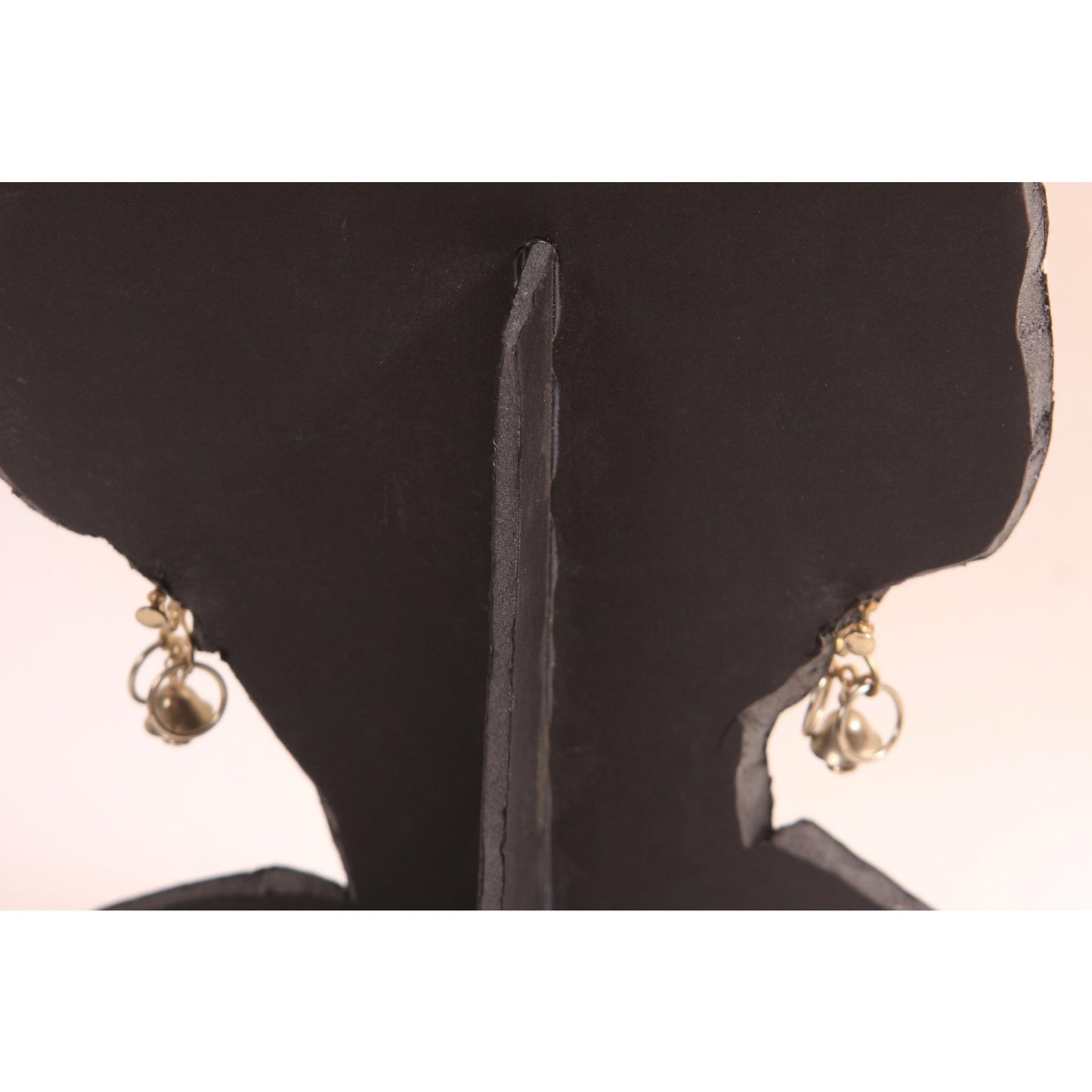1950s Novelty Wedding Marriage Rings and Wedding Bells Silver Tone Metal Screw Back Earrings