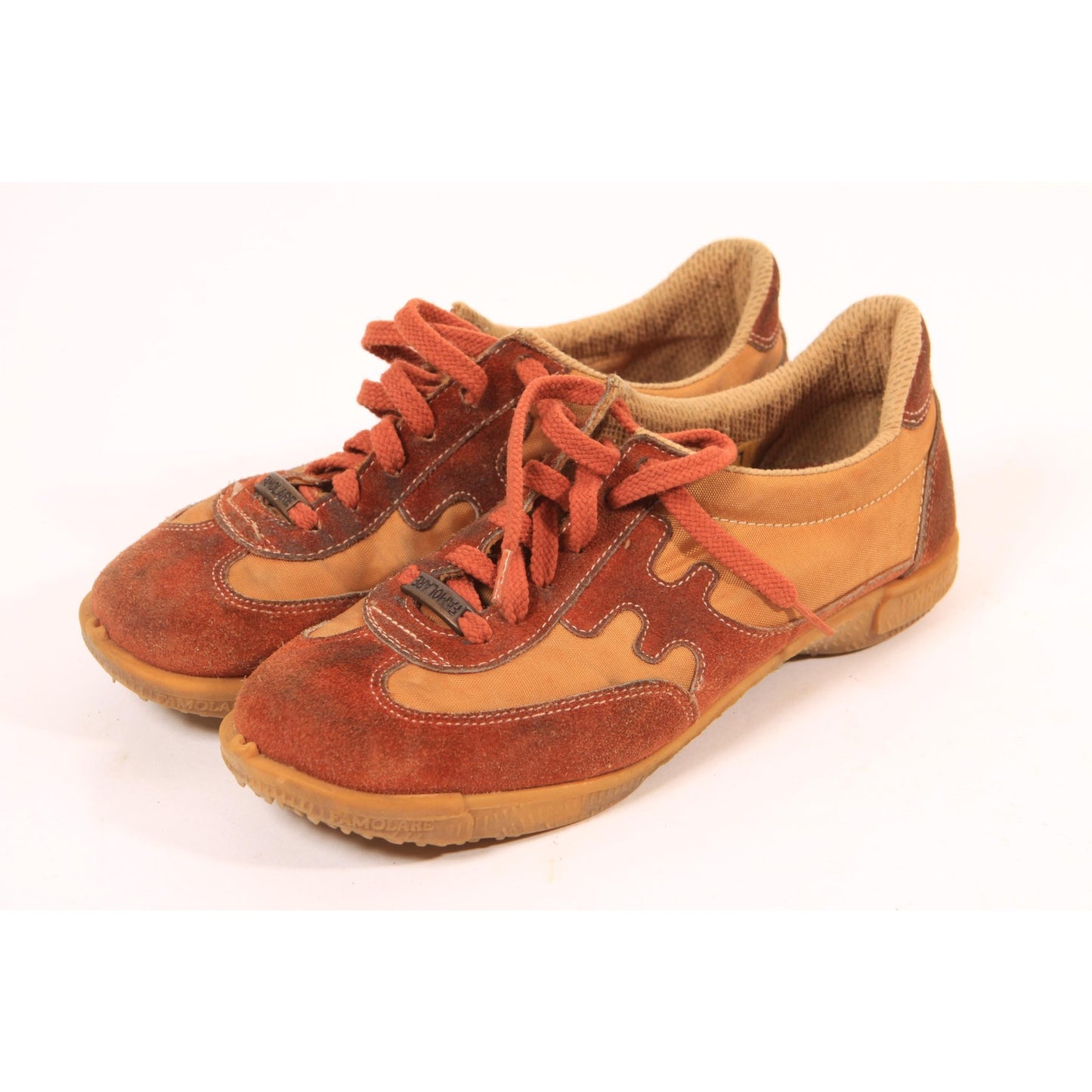 1970s Red Brown Earth Tone Suede Leather Wingnut Famolare Tennis Shoes Sneakers by Wingnut Famolare-Size 7M