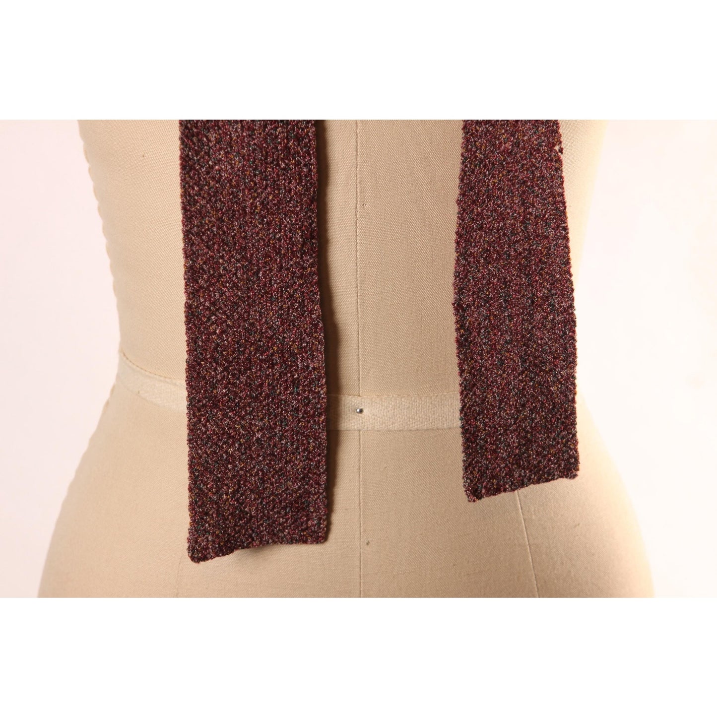 1960s Purple and Pink Flecked Sweater Knit Necktie Tie