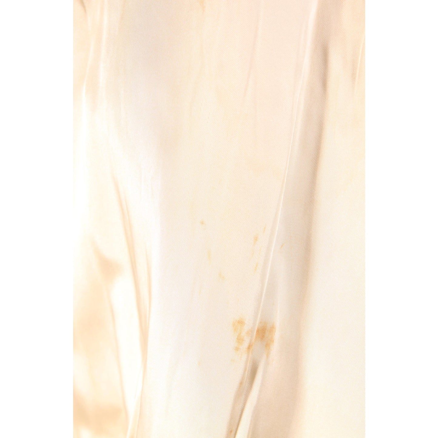 Early 1970s White Mink and White and Gray Fox Fur Collar Long Sleeve Coat -M-L
