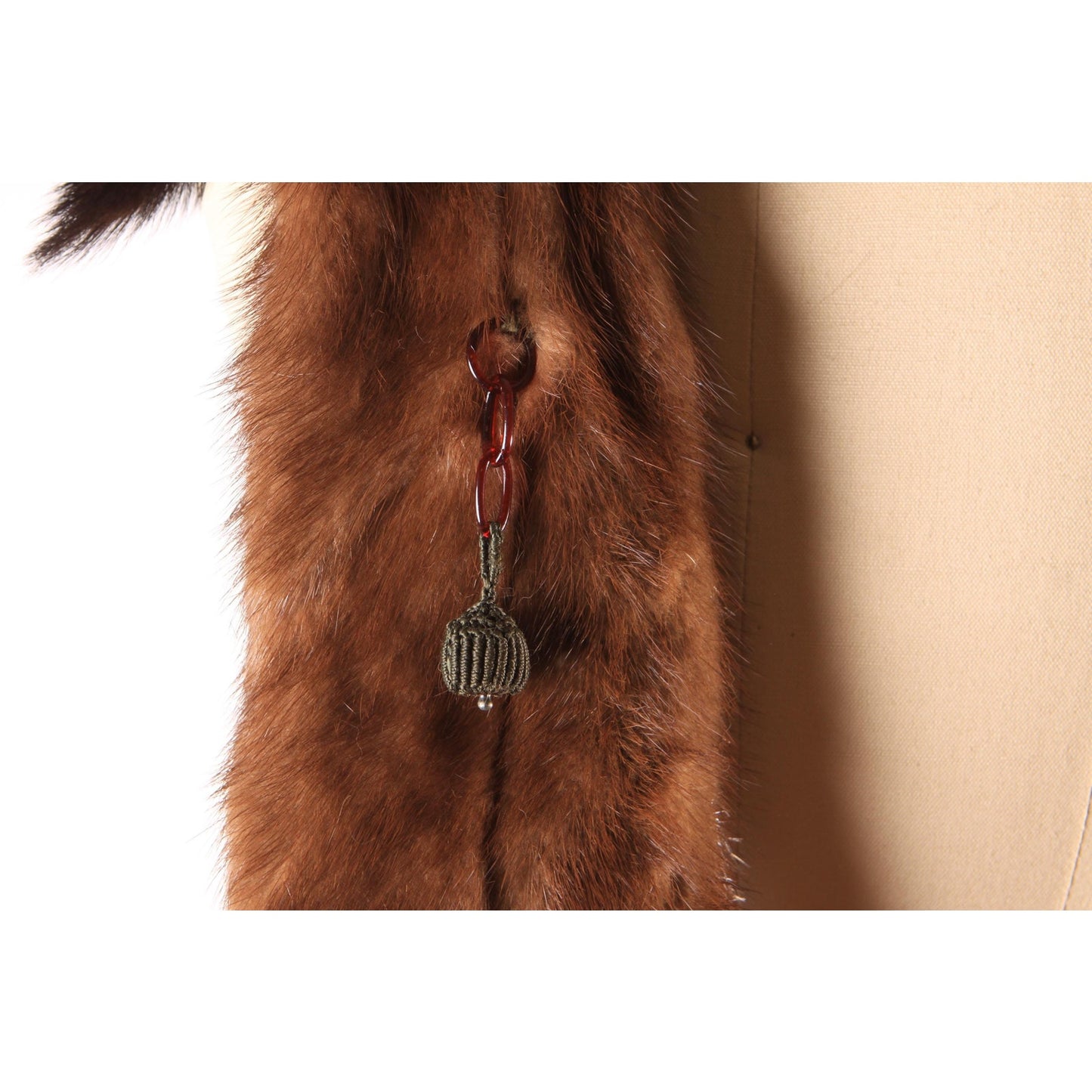 1950s Dark Brown Three Piece Mink Pelt Fur Shawl Wrap by Polar Crown Furs McDaniels