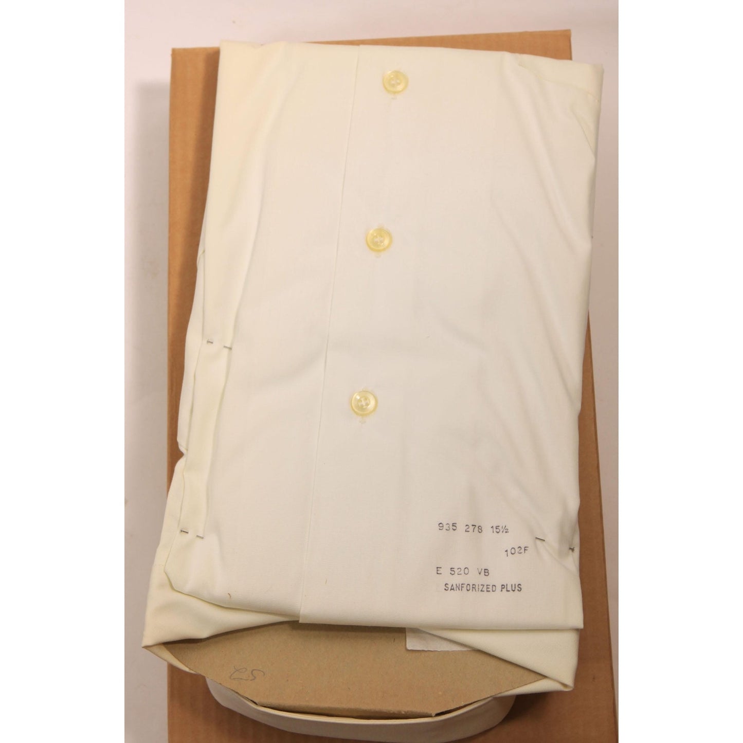 Deadstock 1960s White Button Down Short Sleeve Mens Shirt by McKesson-15 1/2