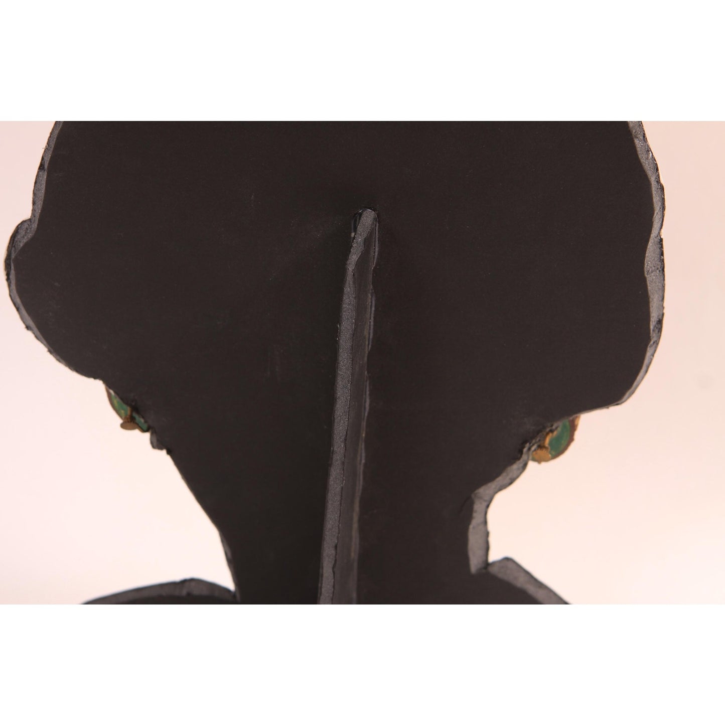 1950s Novelty Green Wood Slice Screw Back Earrings