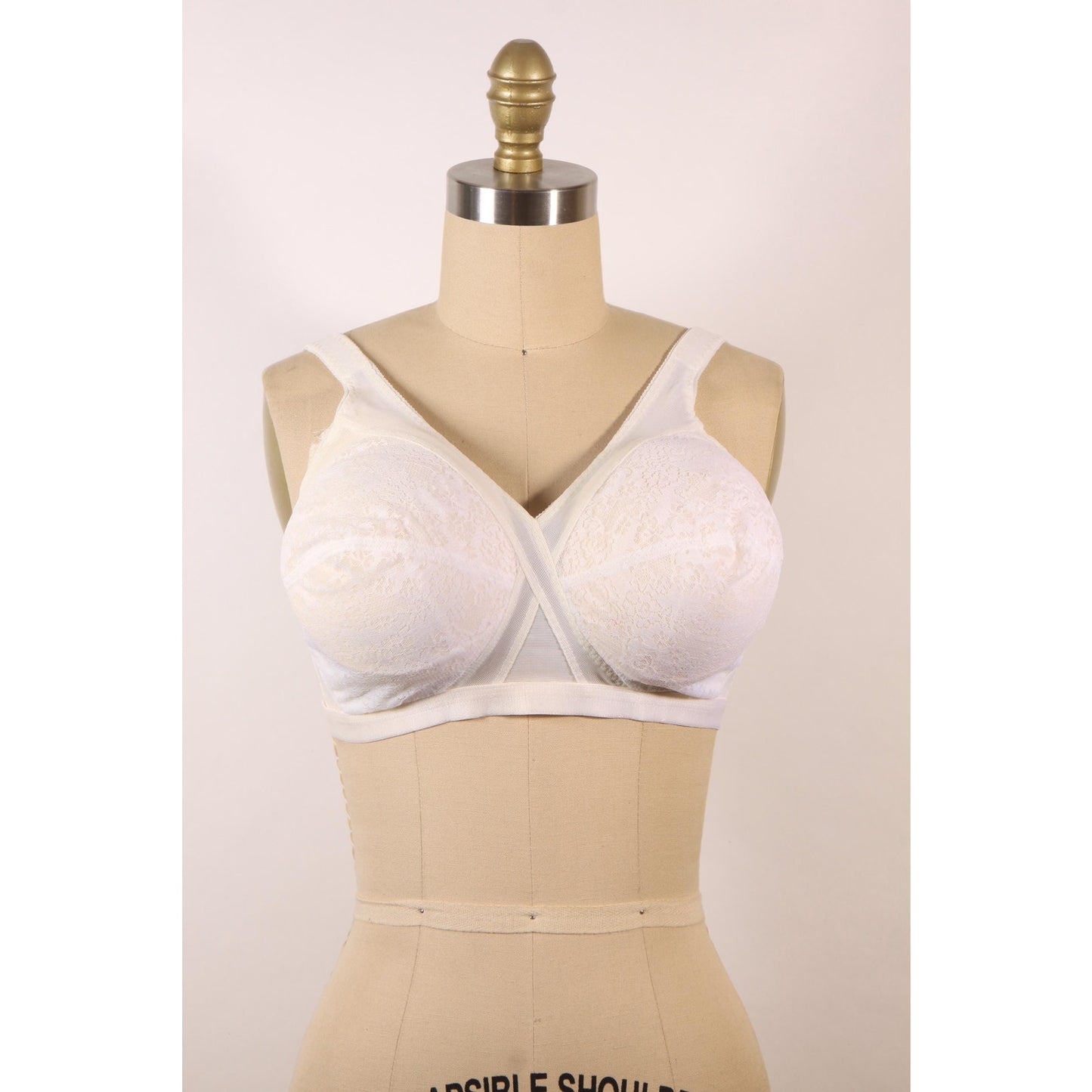 1970s Sheer White Lace Bra by Montgomery Ward-38D