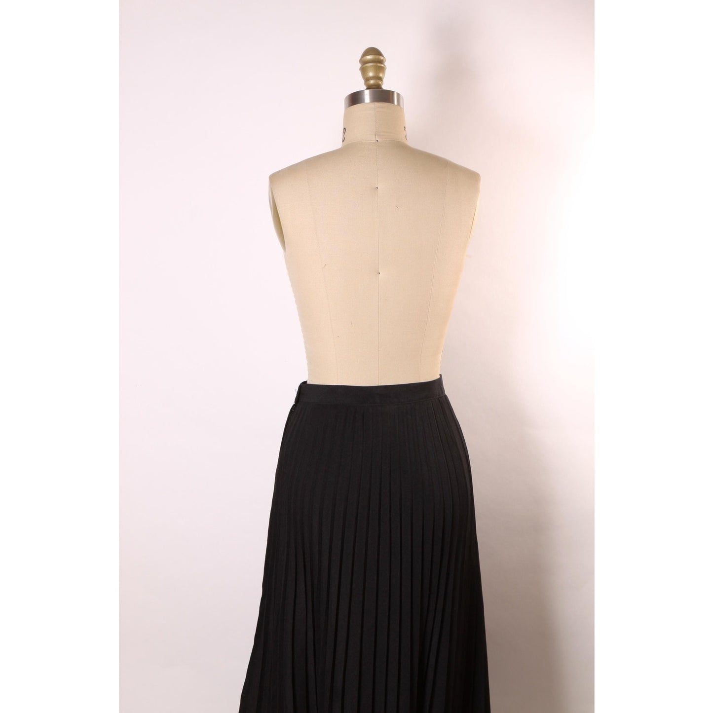 1970s Black Full Length Pleated Skirt by Koret -S