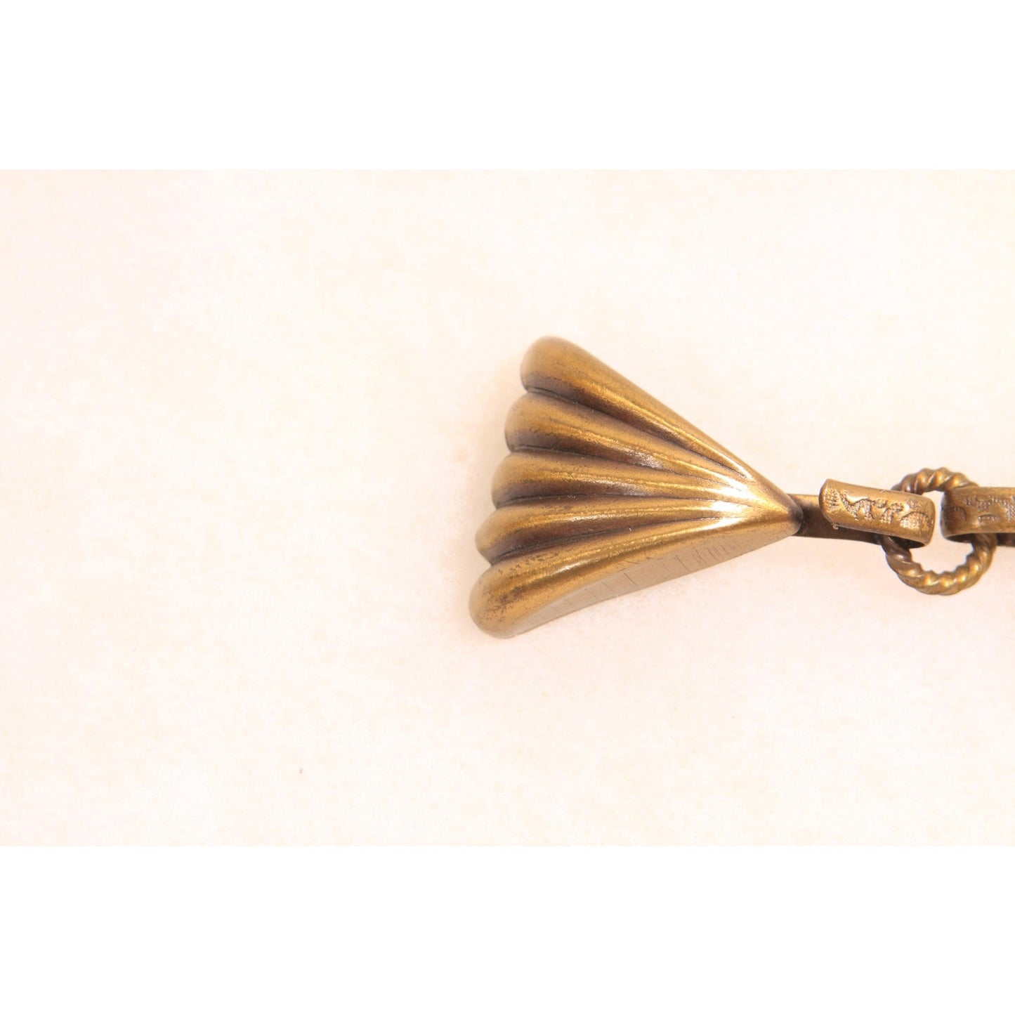 Antique 1920s Brass Gold Tone Metal Bow Shape Belt Buckle