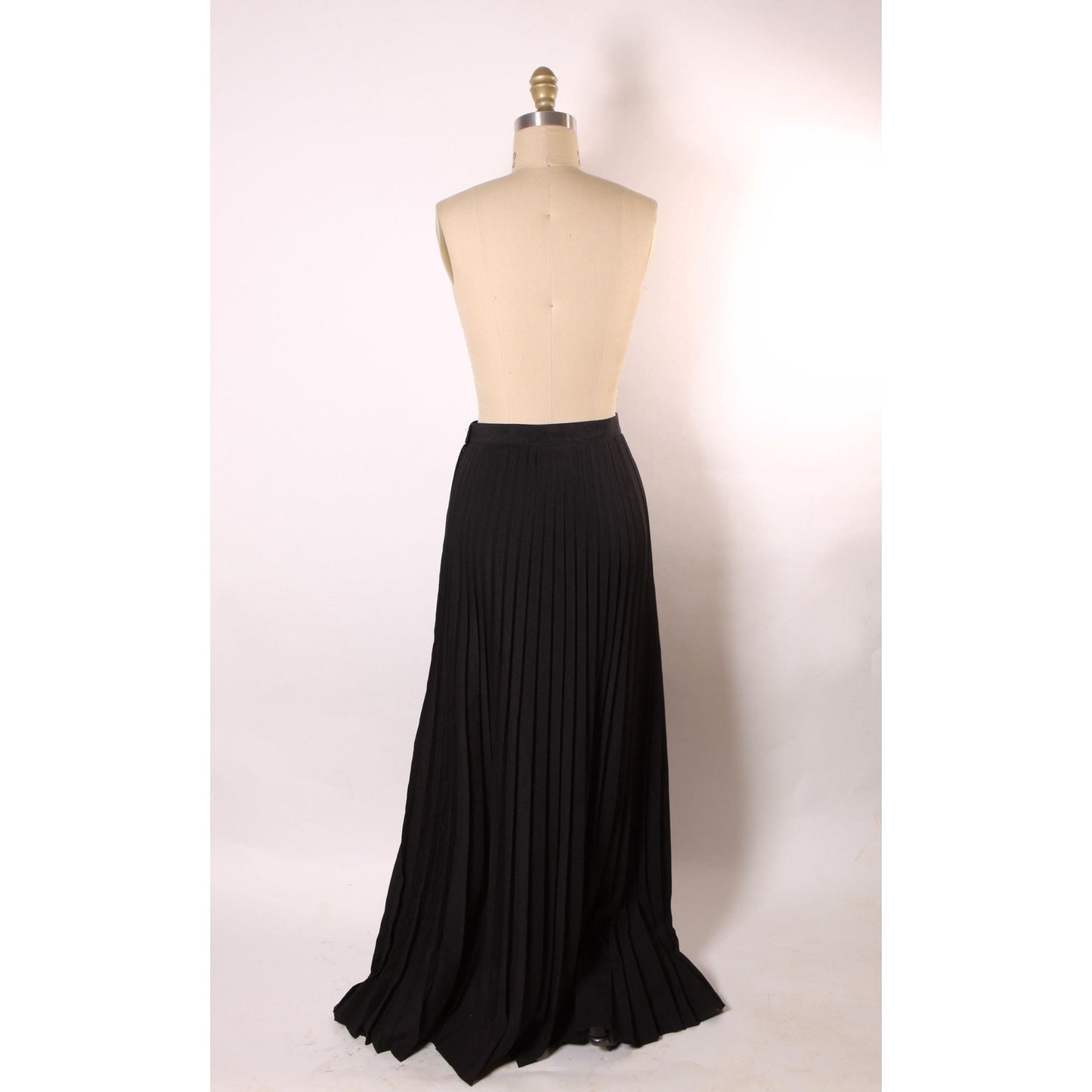 1970s Black Full Length Pleated Skirt by Koret -S