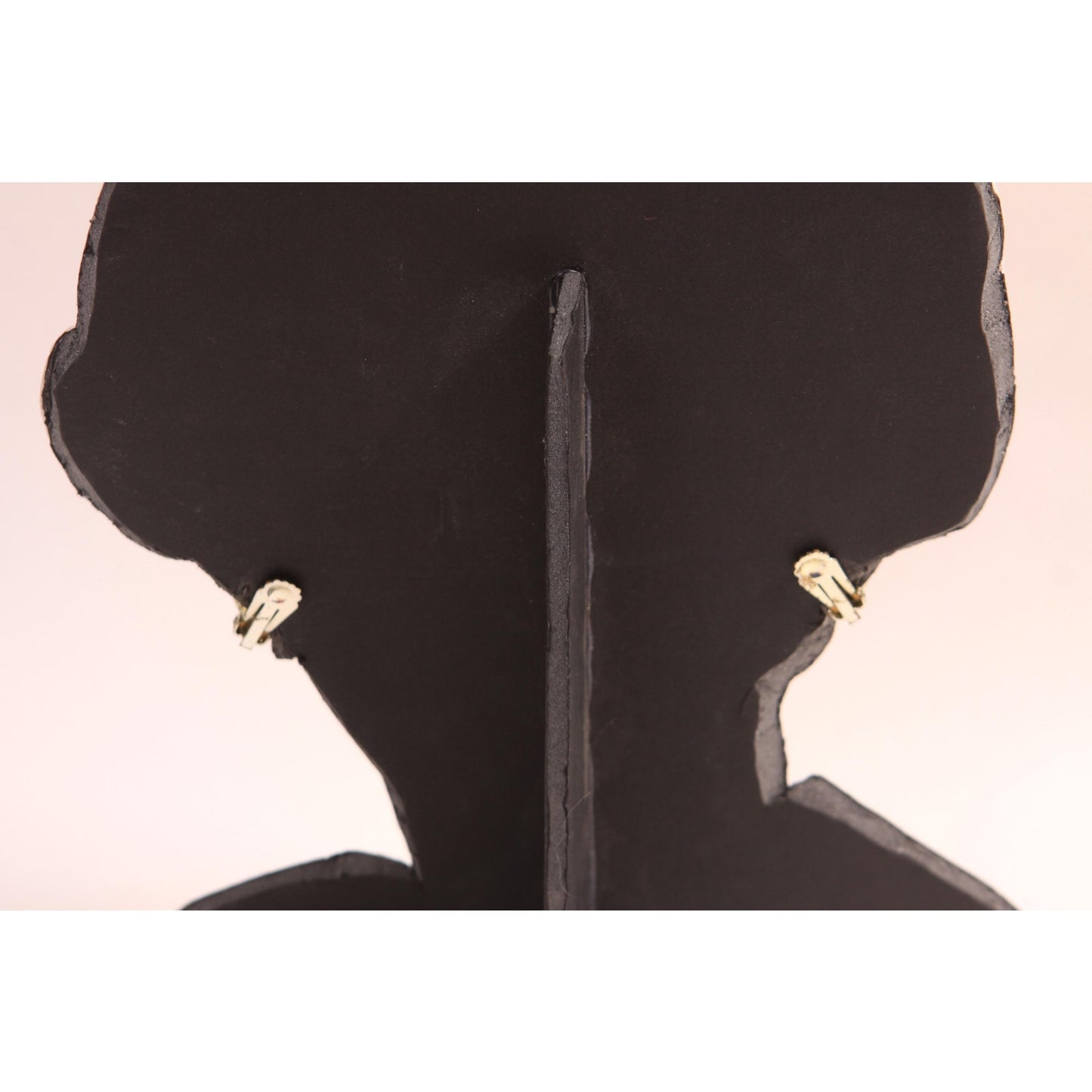1950s 1960s Silver Tone Metal and Gray Plastic Clip On Earrings