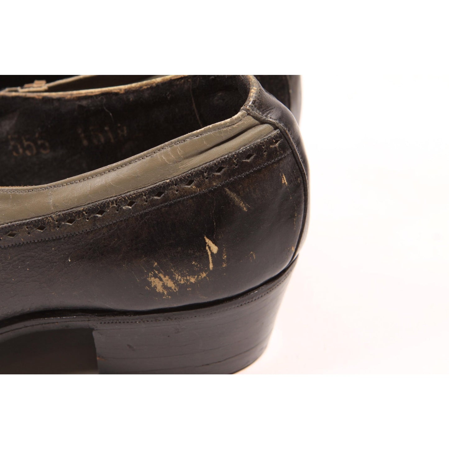 Antique 1900s 1910s 1920s Black and Gray Two Tone Button Up Formal Shoes
