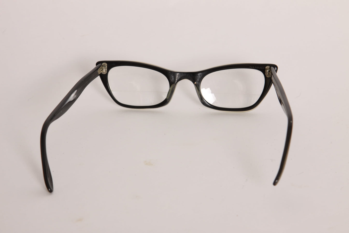 1950s Gray Plastic Frame Cat Eye Eyeglasses