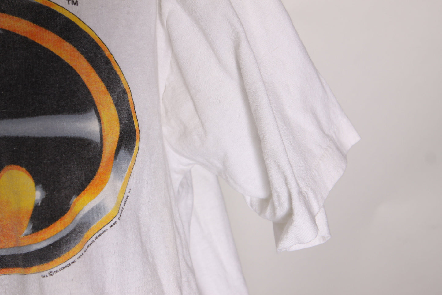 1990s 1994 White Short Sleeve Single Stitch Batman T Shirt by Fruit of the Loom -L