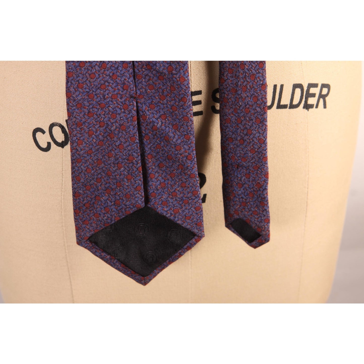 1980s Purple and Red Polka Dot Necktie Tie by Stefano Ricci