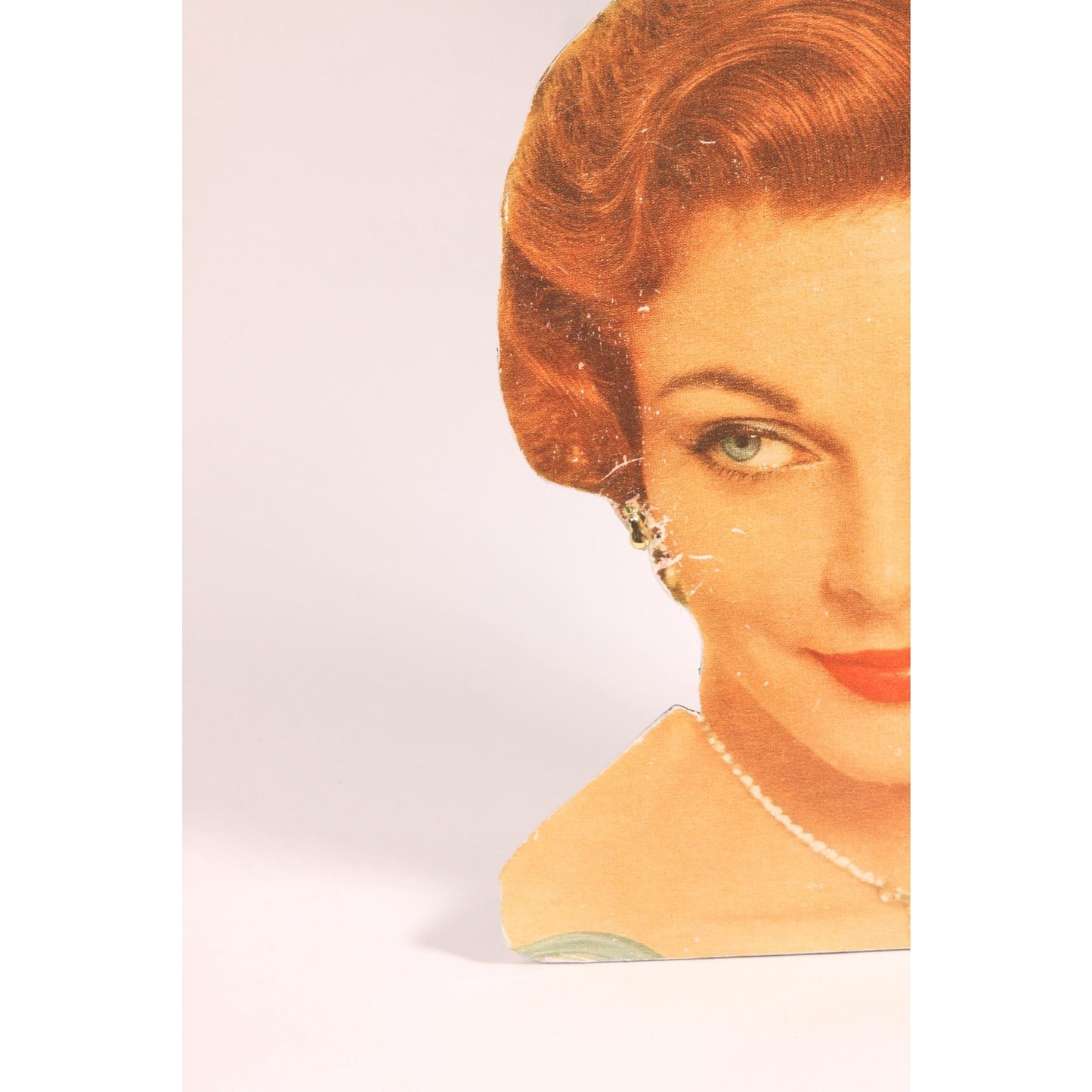 1950s Novelty Gold Tone Metal and Green Pear Earrings