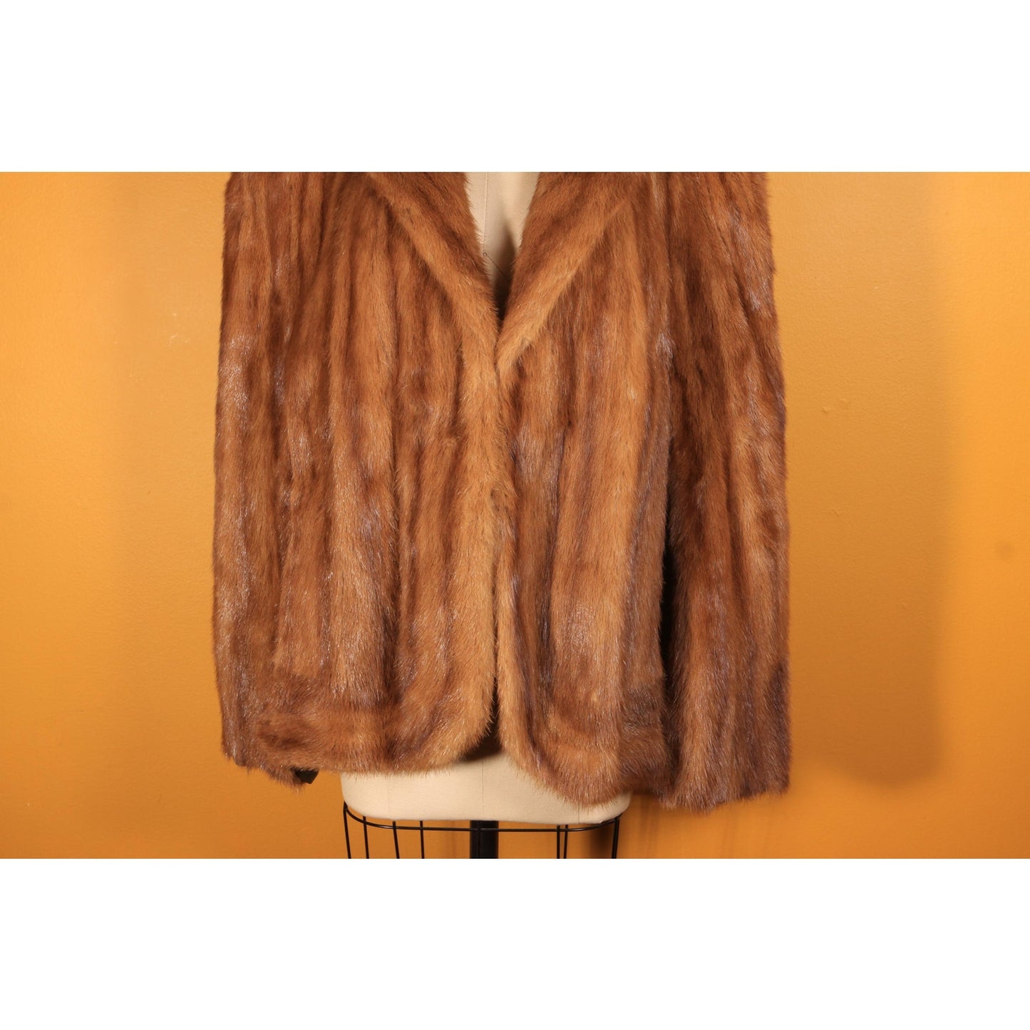 1940s Brown Mink Fur Coat Cape