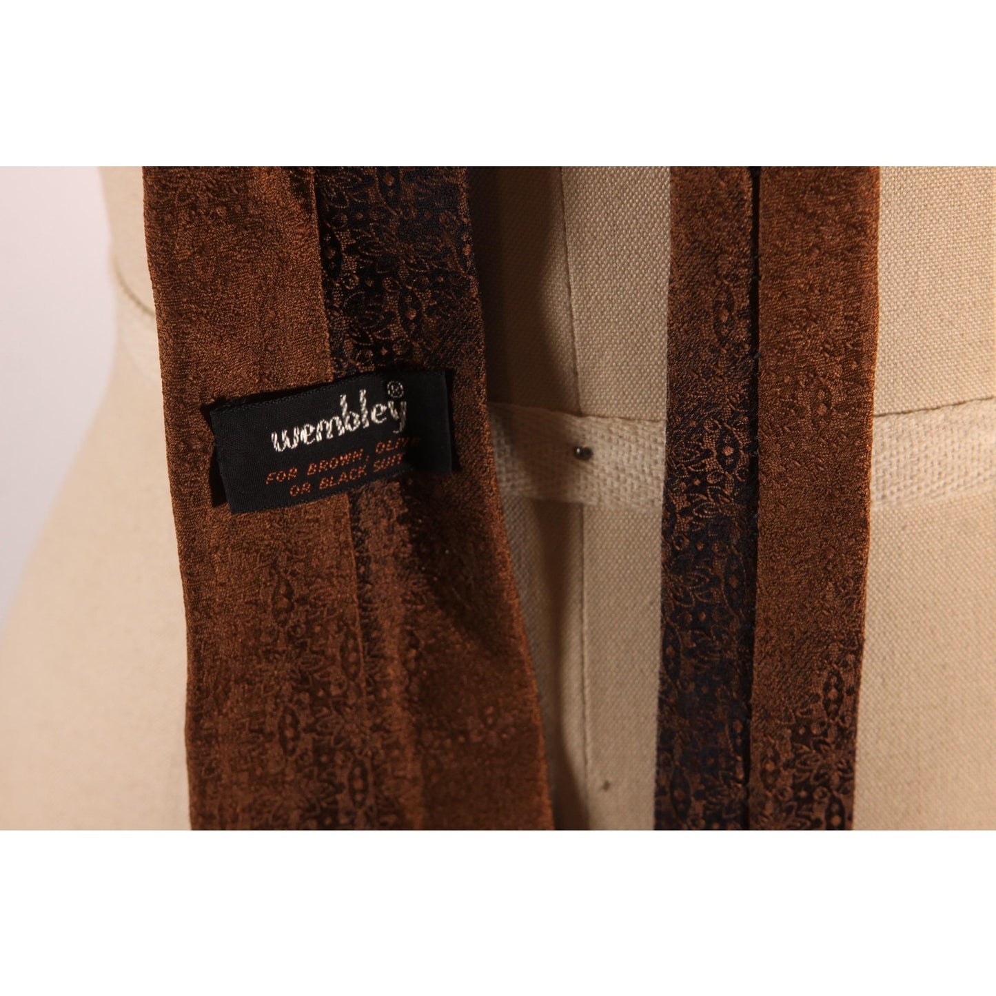 1950s Black and Brown Ombre Fade Necktie Tie by Webley