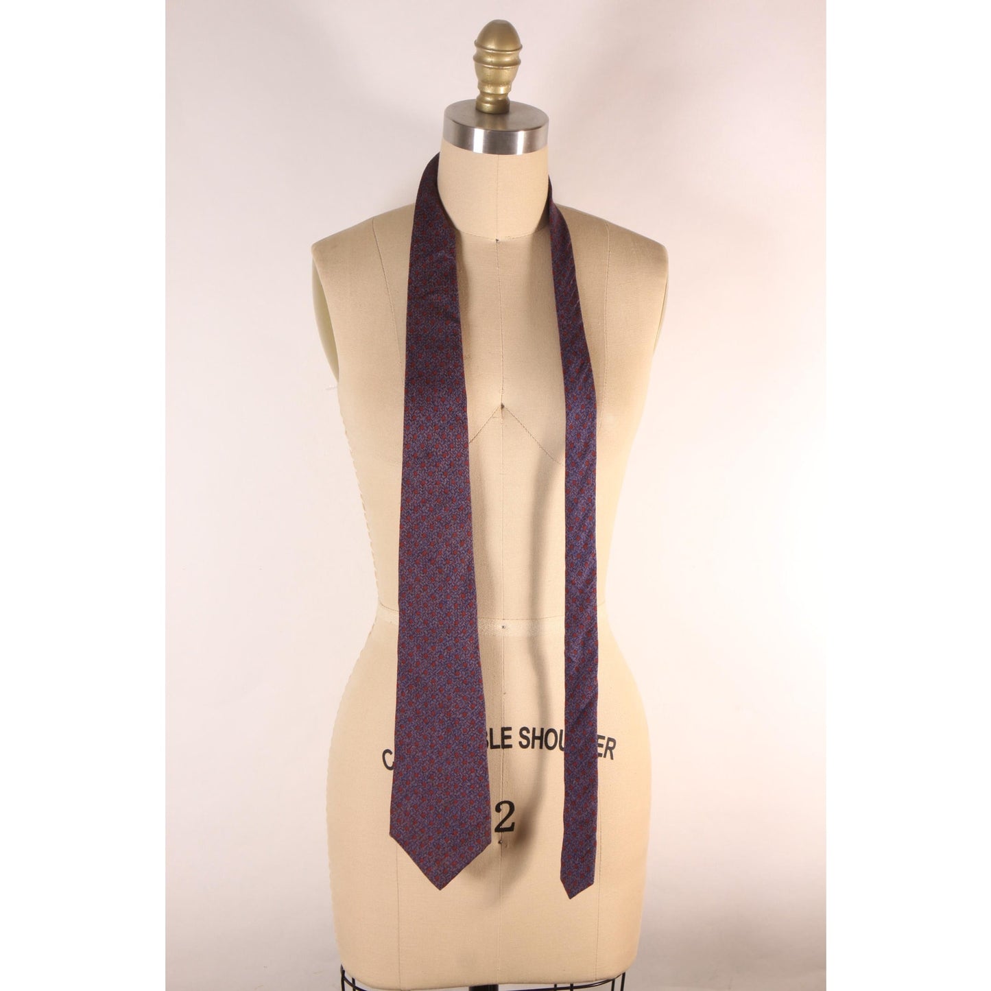 1980s Purple and Red Polka Dot Necktie Tie by Stefano Ricci