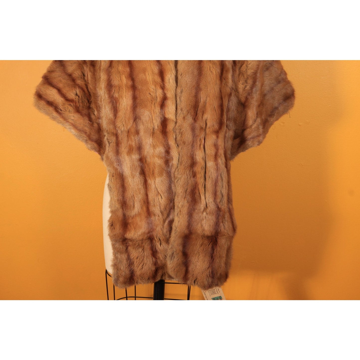 1950s Brown Fur Adjustable Length Shawl Wrap