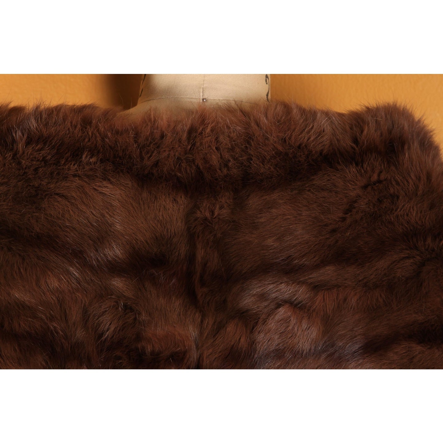 1950s Dyed Rabbit Fur Pom Pom Shrug Wrap
