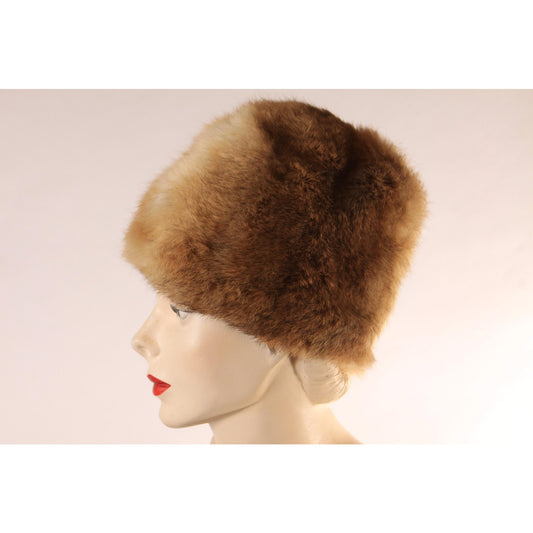 1970s Rabbit Fur Winter Cap Hat by Rabbadashery & Jennings