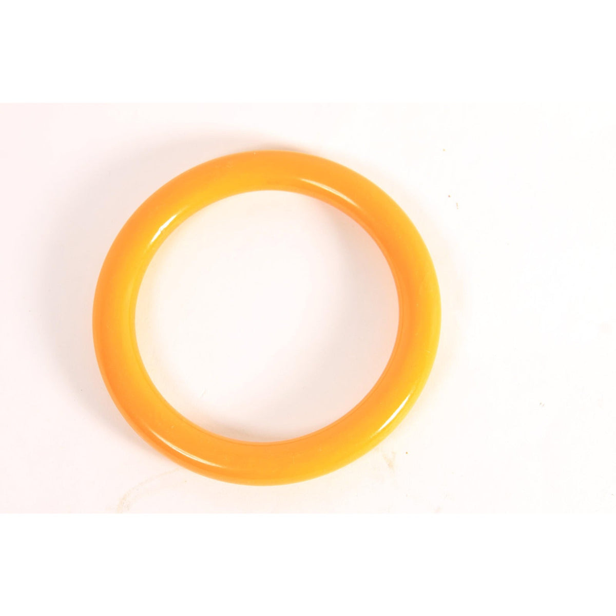 1940s 1950s Creamed Corn Yellow Bakelite Bangle Bracelet