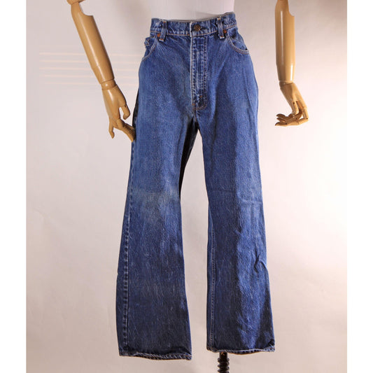 1980s Blue Denim 517 Mens Red Tab Jeans by Levi's - 36x29