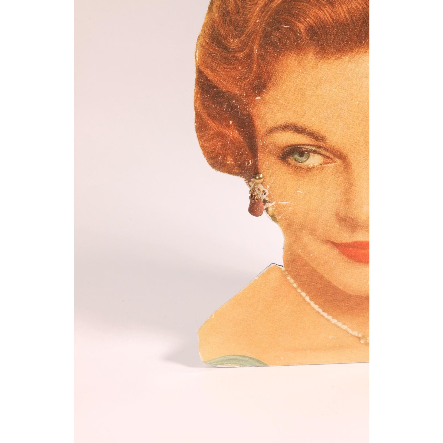 1960s Glitter Brown Glitter Goldstone Stone Clip On Earrings
