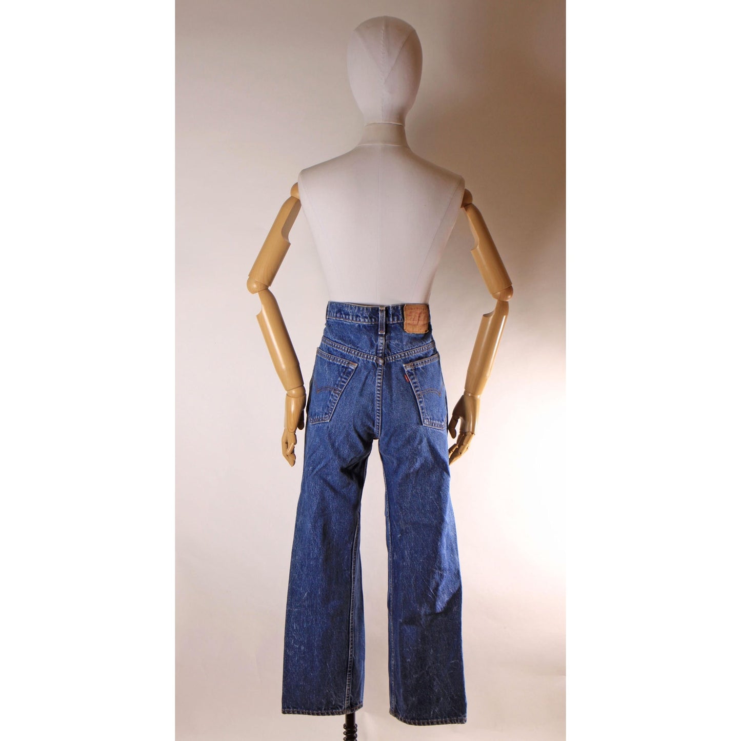 1980s Blue Denim 517 Mens Red Tab Jeans by Levi's - 36x29