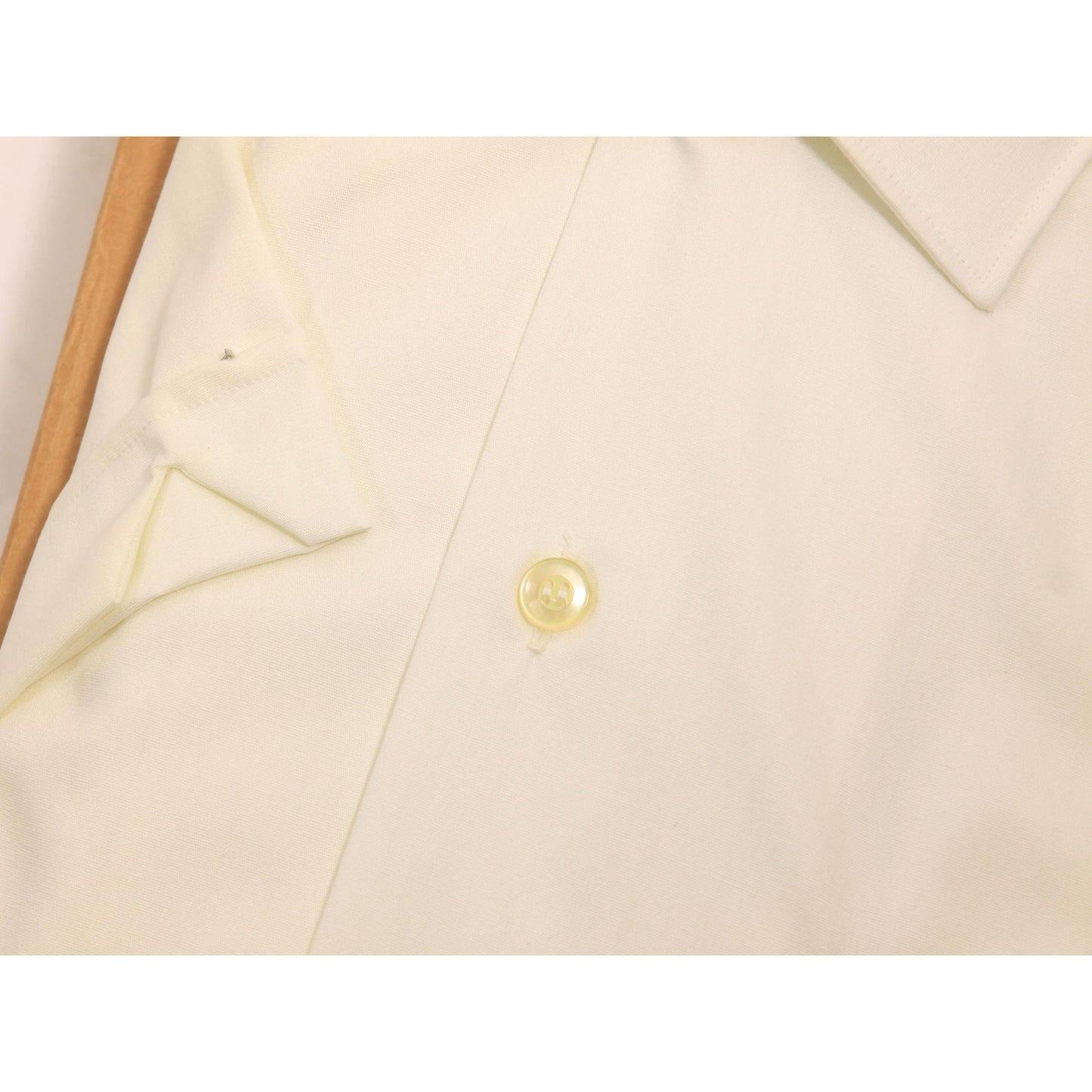 Deadstock 1960s White Button Down Short Sleeve Mens Shirt by McKesson-15 1/2