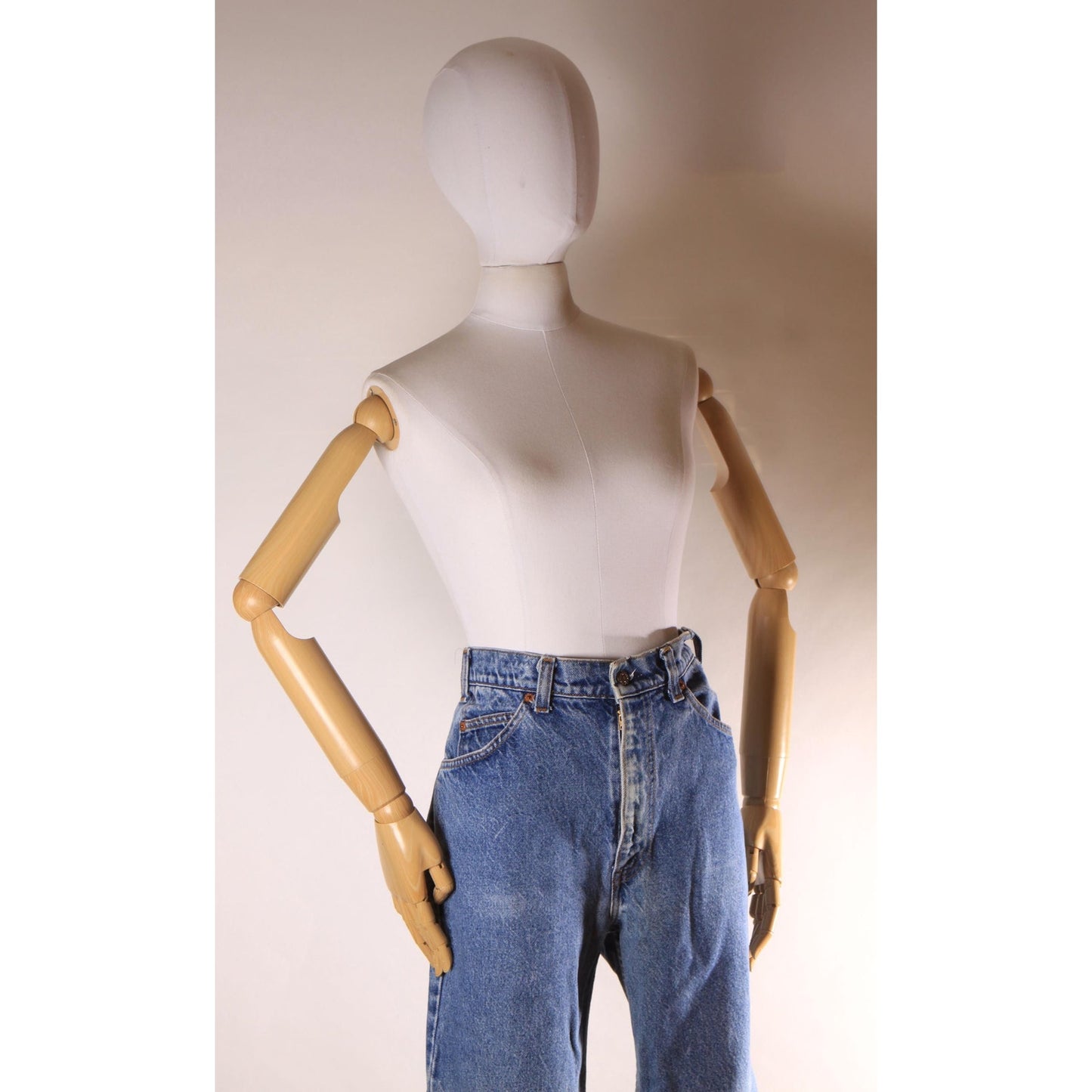 1970s 1980s Blue Denim 517 Mens Orange Tab Jeans by Levi's - 36x29