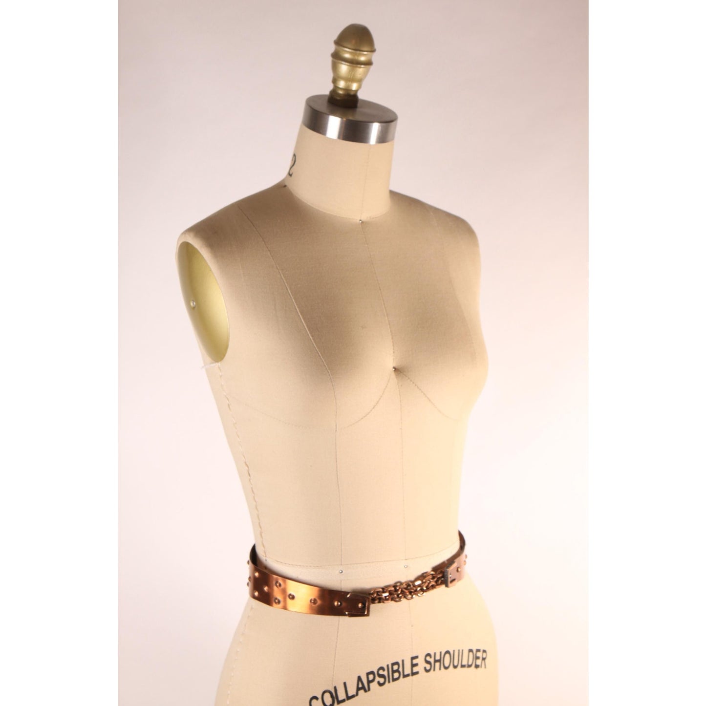 1950s Copper Chain Studded Metal Belt by Renoir -S