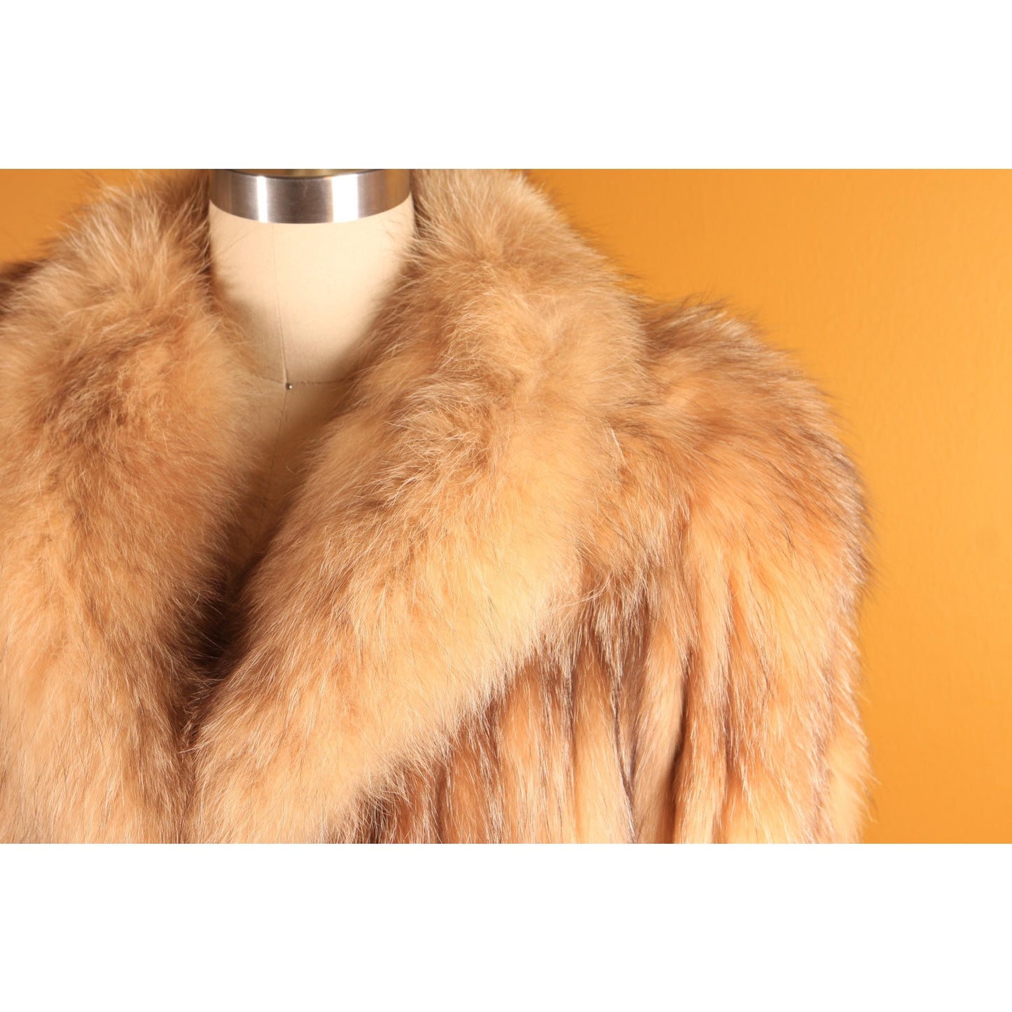 1970s Brown Fox Fur Long Sleeve Coat by Saga Fox Fur for PD Furs -L