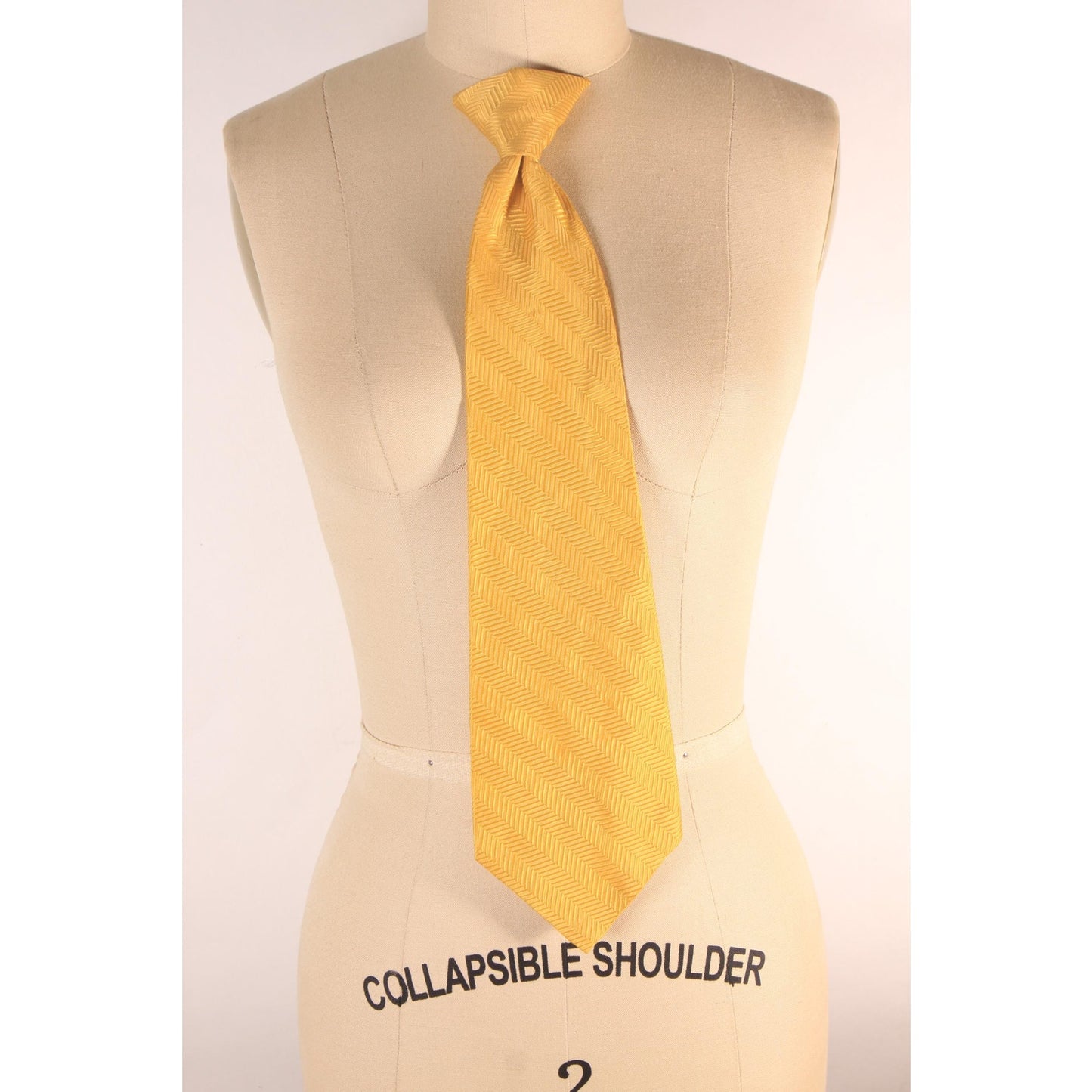1960s Yellow Clip On Necktie Tie by Rhynecliffe