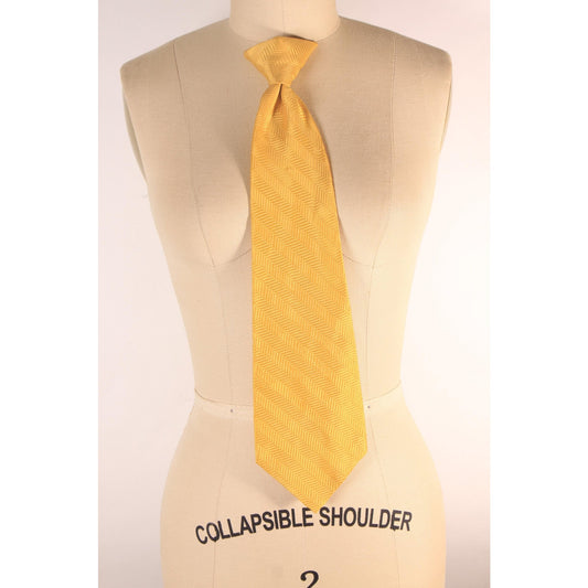 1960s Yellow Clip On Necktie Tie by Rhynecliffe