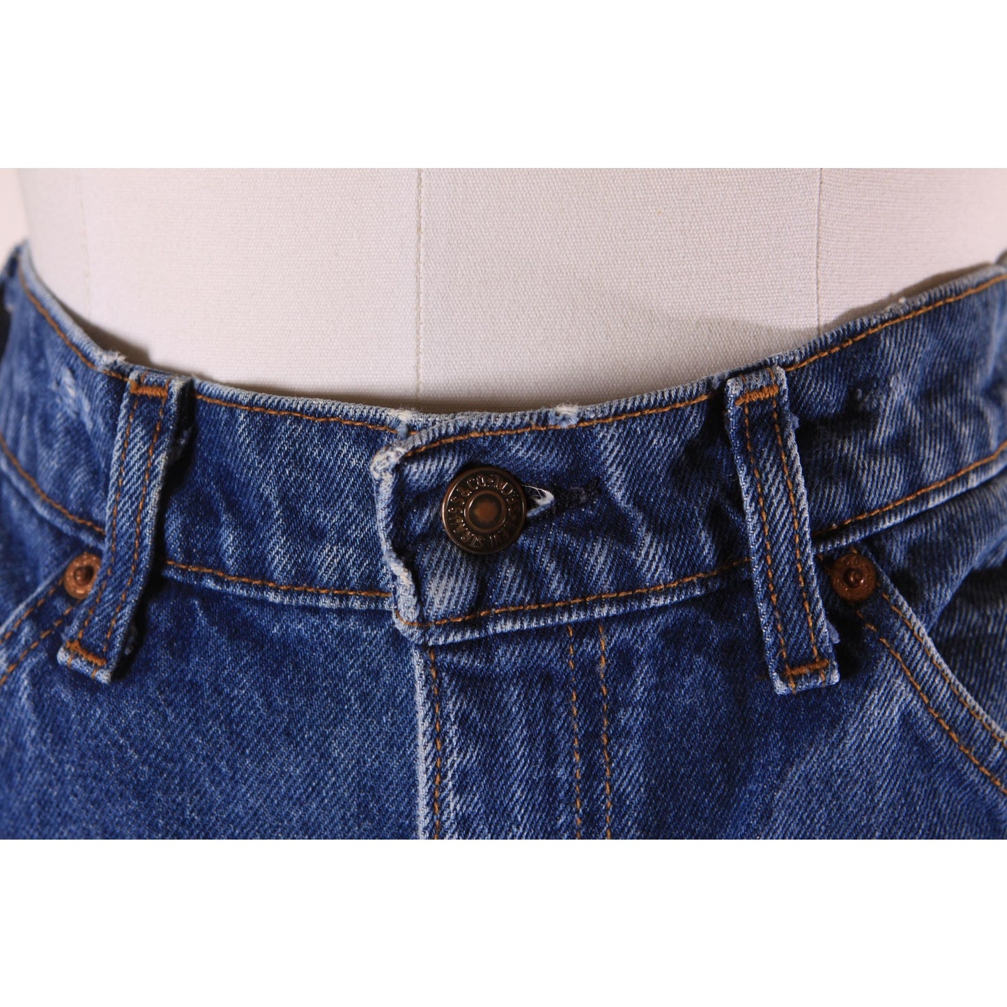 1970s 1980s Blue Denim 517 Mens Orange Tab Jeans by Levi's - 36x29