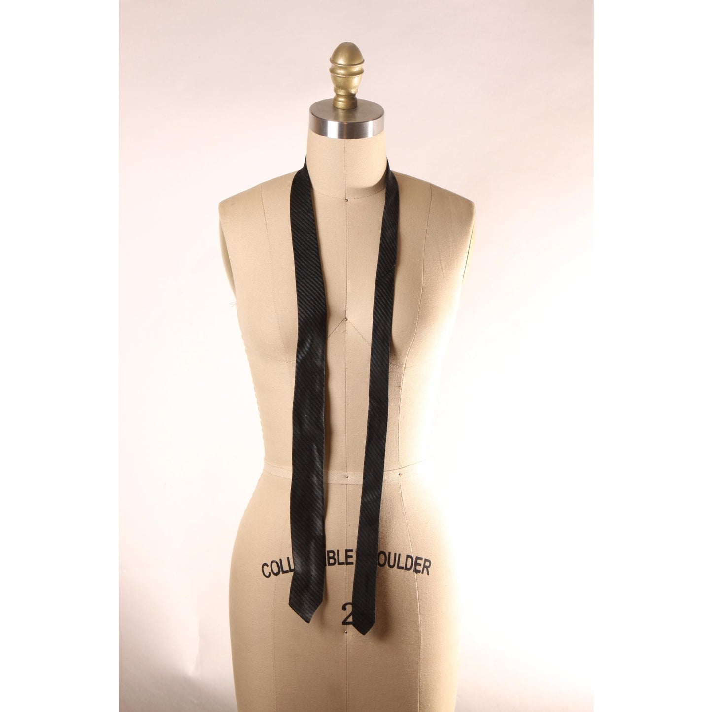 1950s Blue and Black Striped Necktie Tie