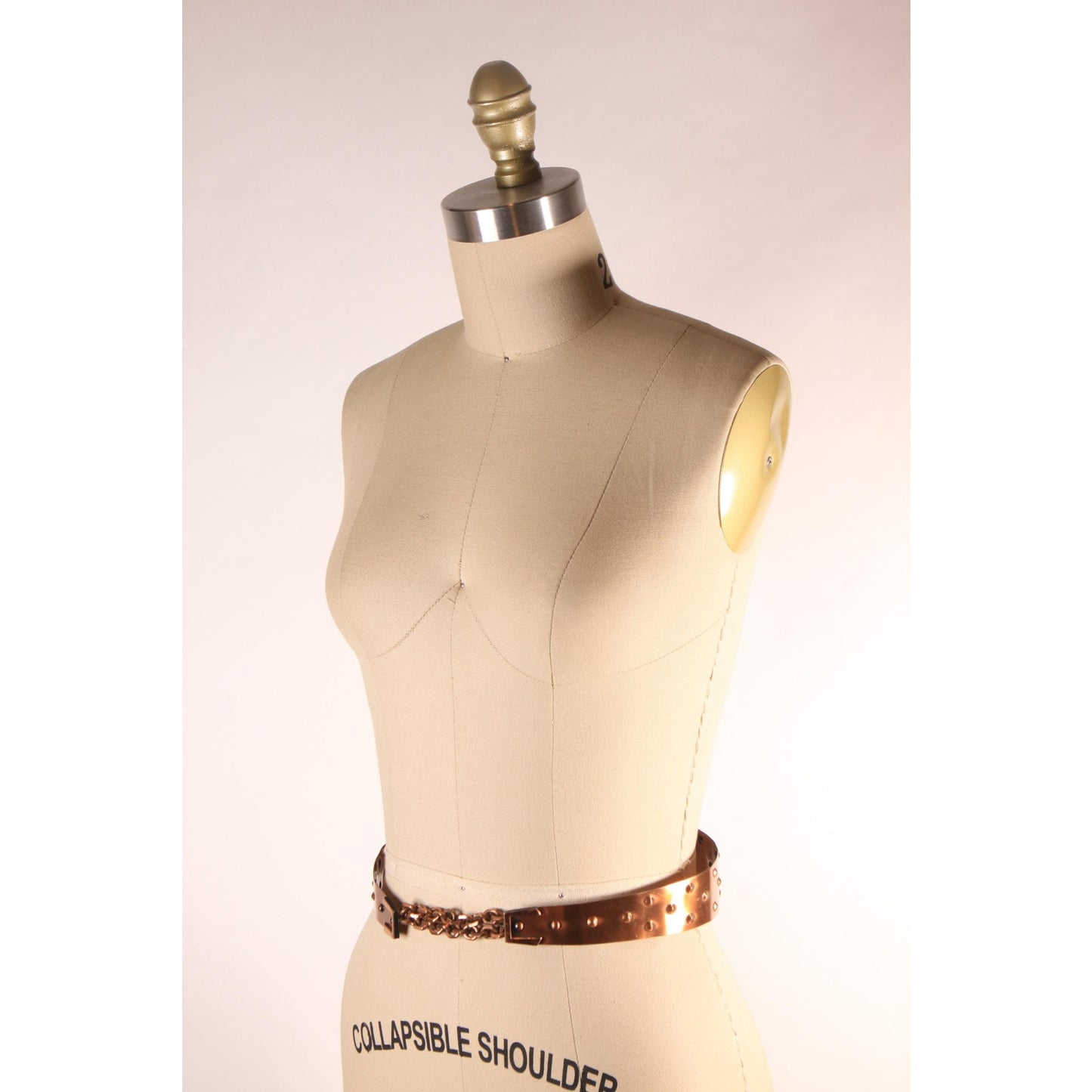 1950s Copper Chain Studded Metal Belt by Renoir -S