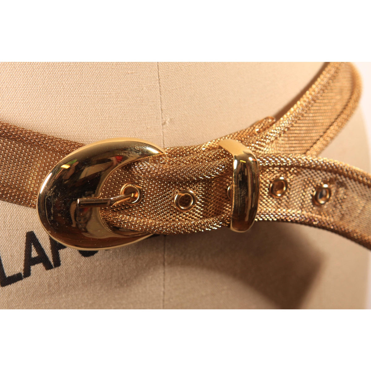 Late 1970s Early 1980s Gold Tone Metal Mesh Belt