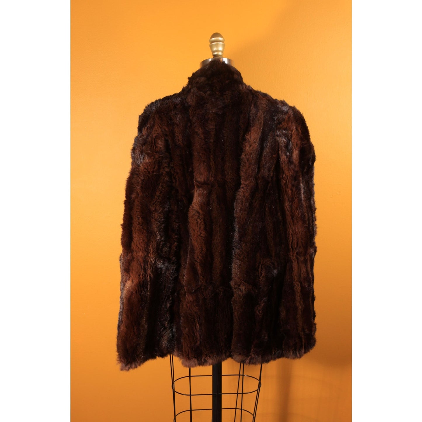 1940s Dark Brown Dyed Russian Squirrel Fur Cape -M-L