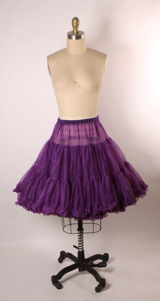 Deadstock 1960s 1970s Purple Full Lingerie Petticoat by Malco Modes