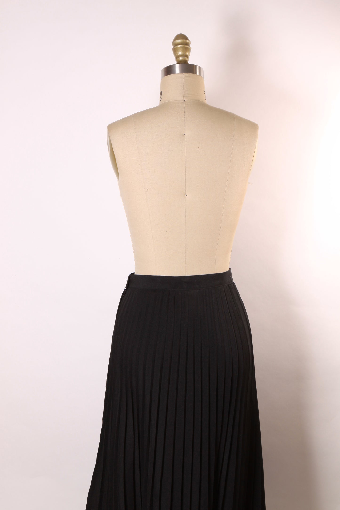 1970s Black Full Length Pleated Skirt by Koret