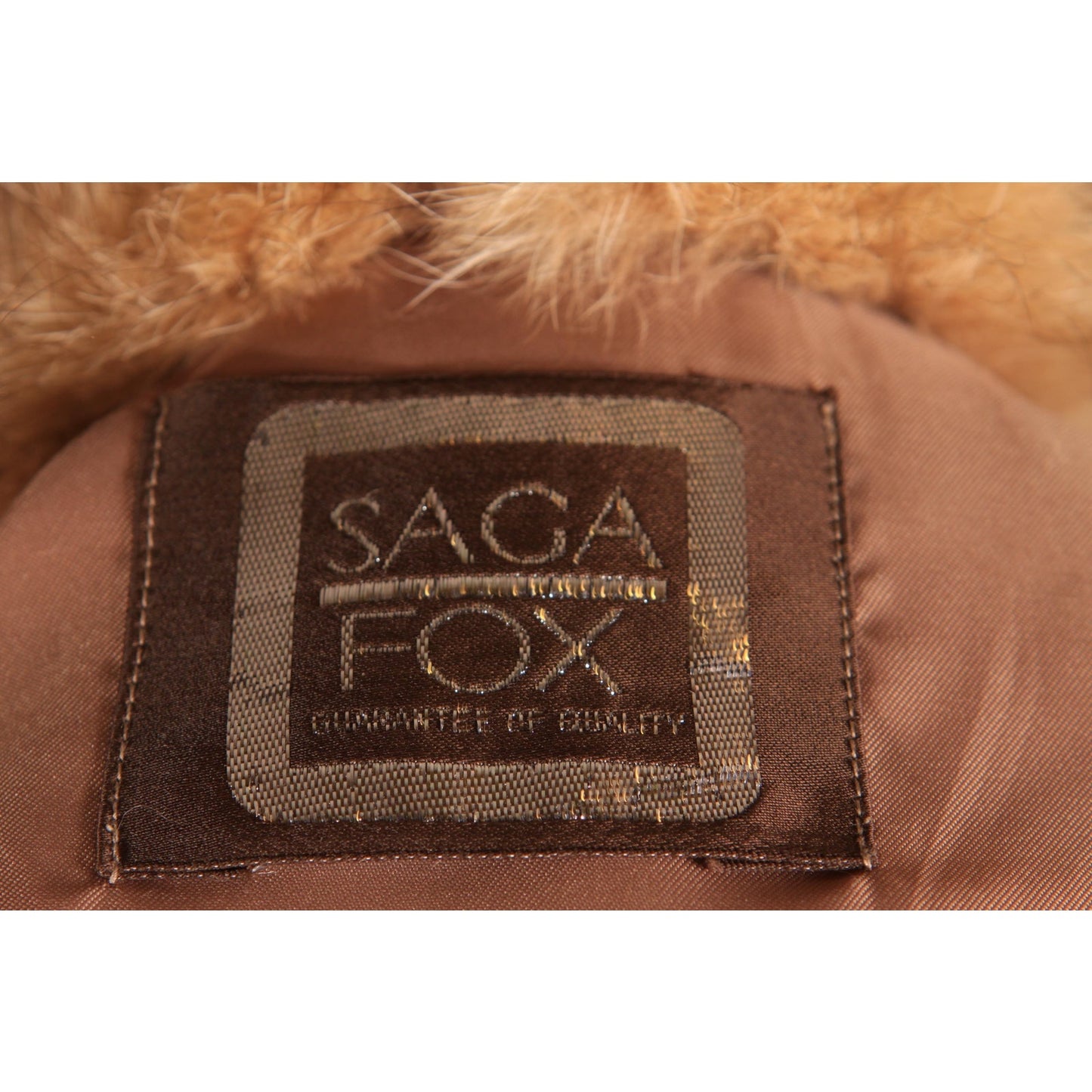 1970s Brown Fox Fur Long Sleeve Coat by Saga Fox Fur for PD Furs -L