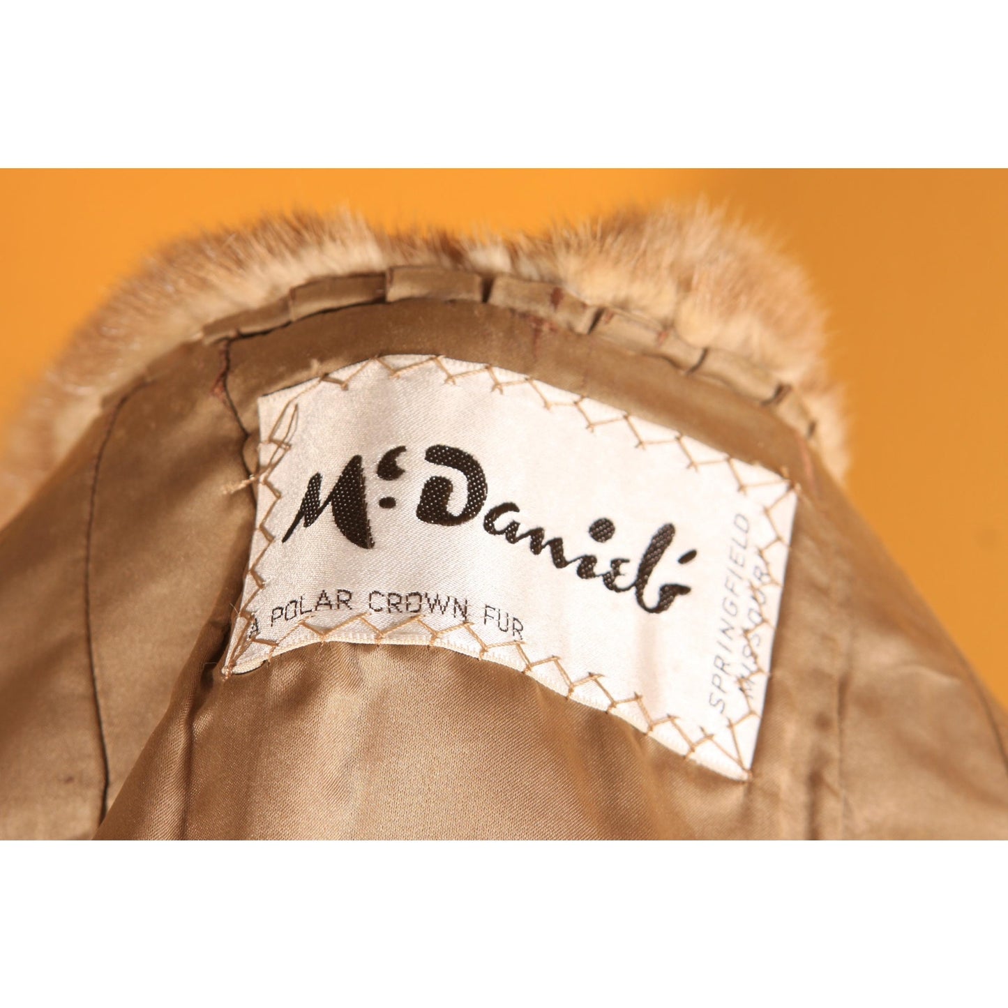 1950s Light Brown Long Sleeve Mink Fur Coat by McDaniel's -L-XL