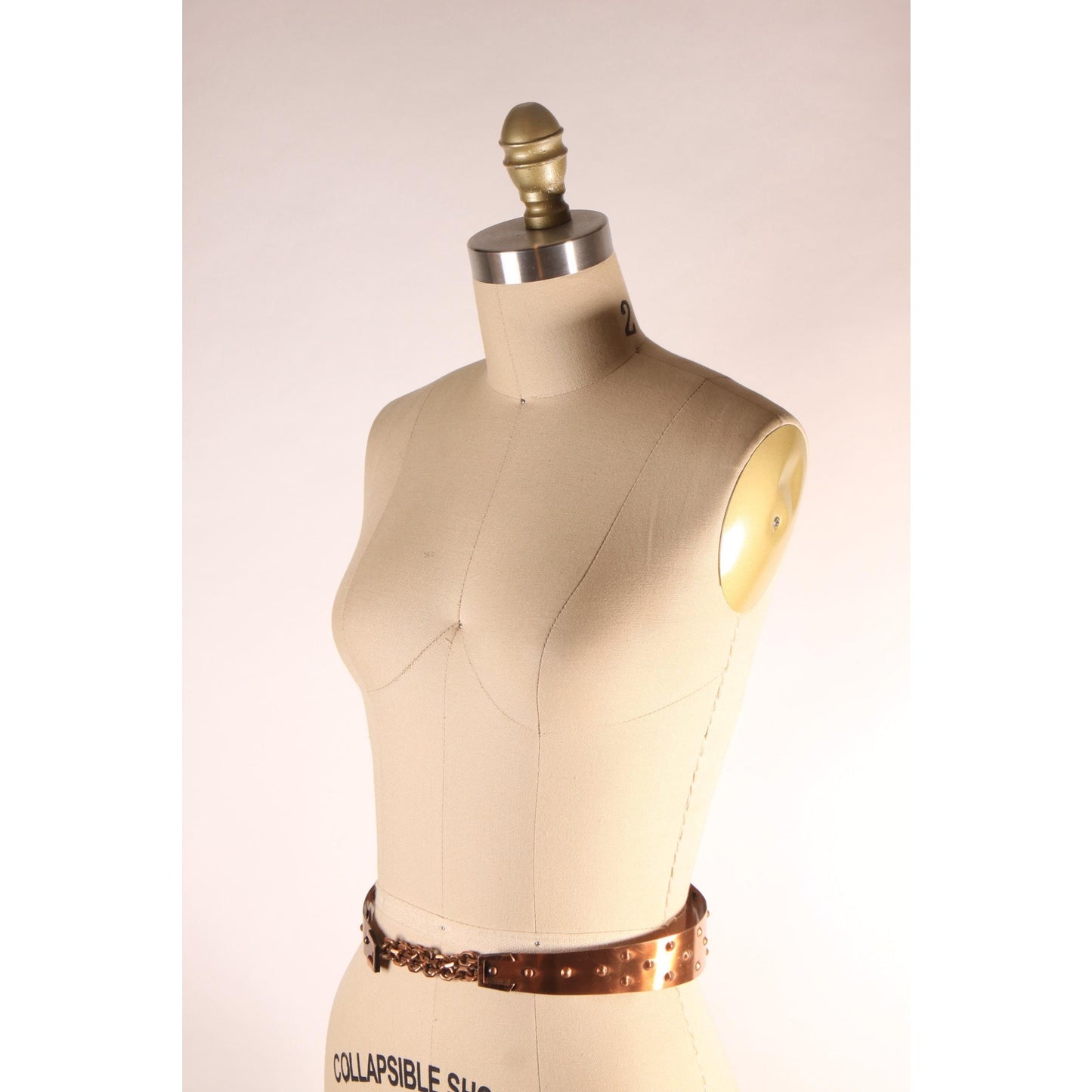 1950s Copper Chain Studded Metal Belt by Renoir -S