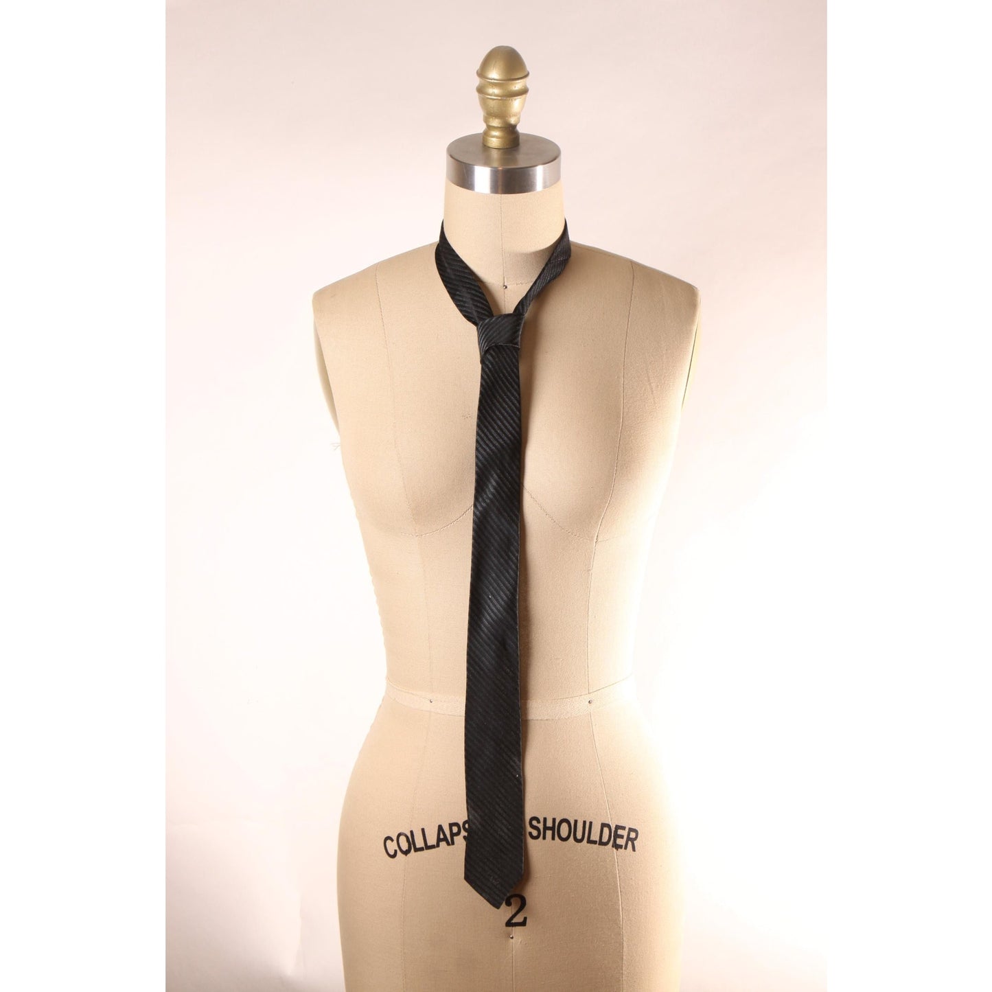 1950s Blue and Black Striped Necktie Tie