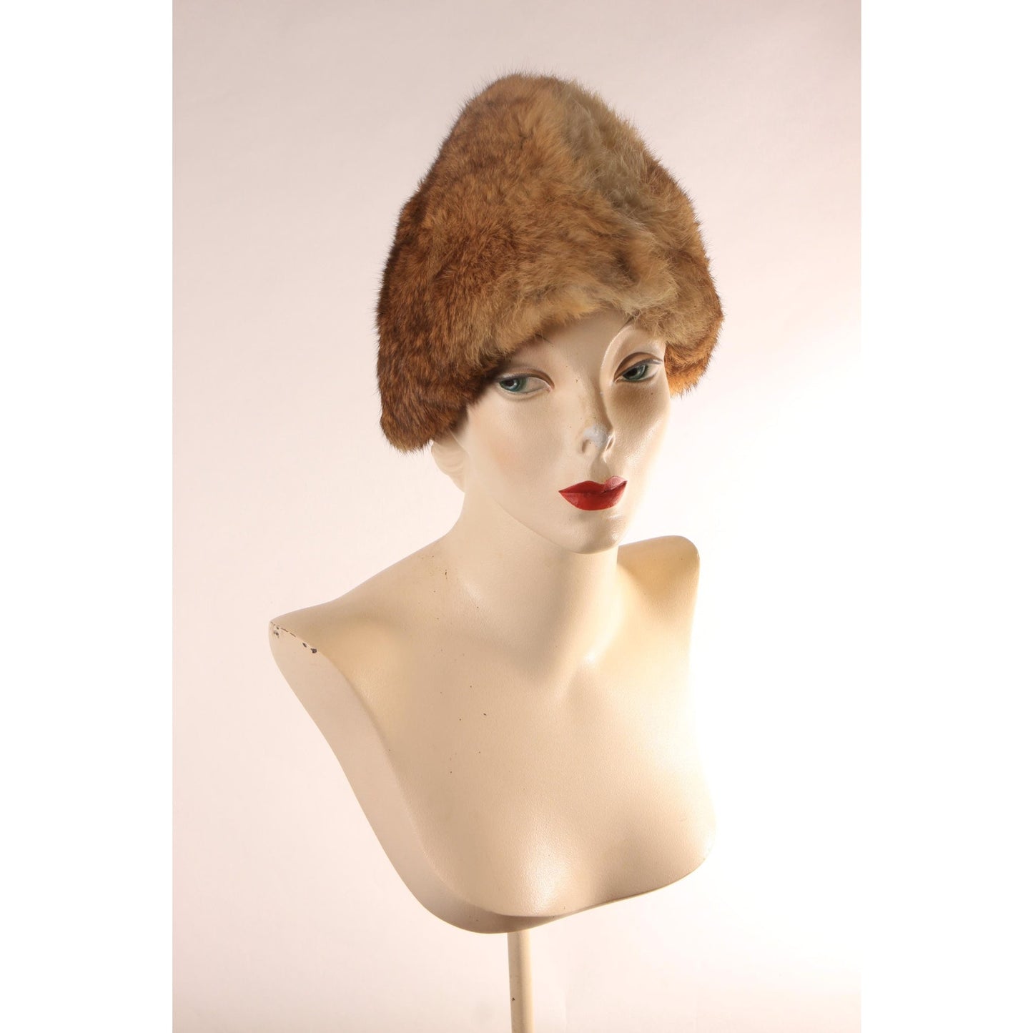 1970s Rabbit Fur Winter Cap Hat by Rabbadashery & Jennings