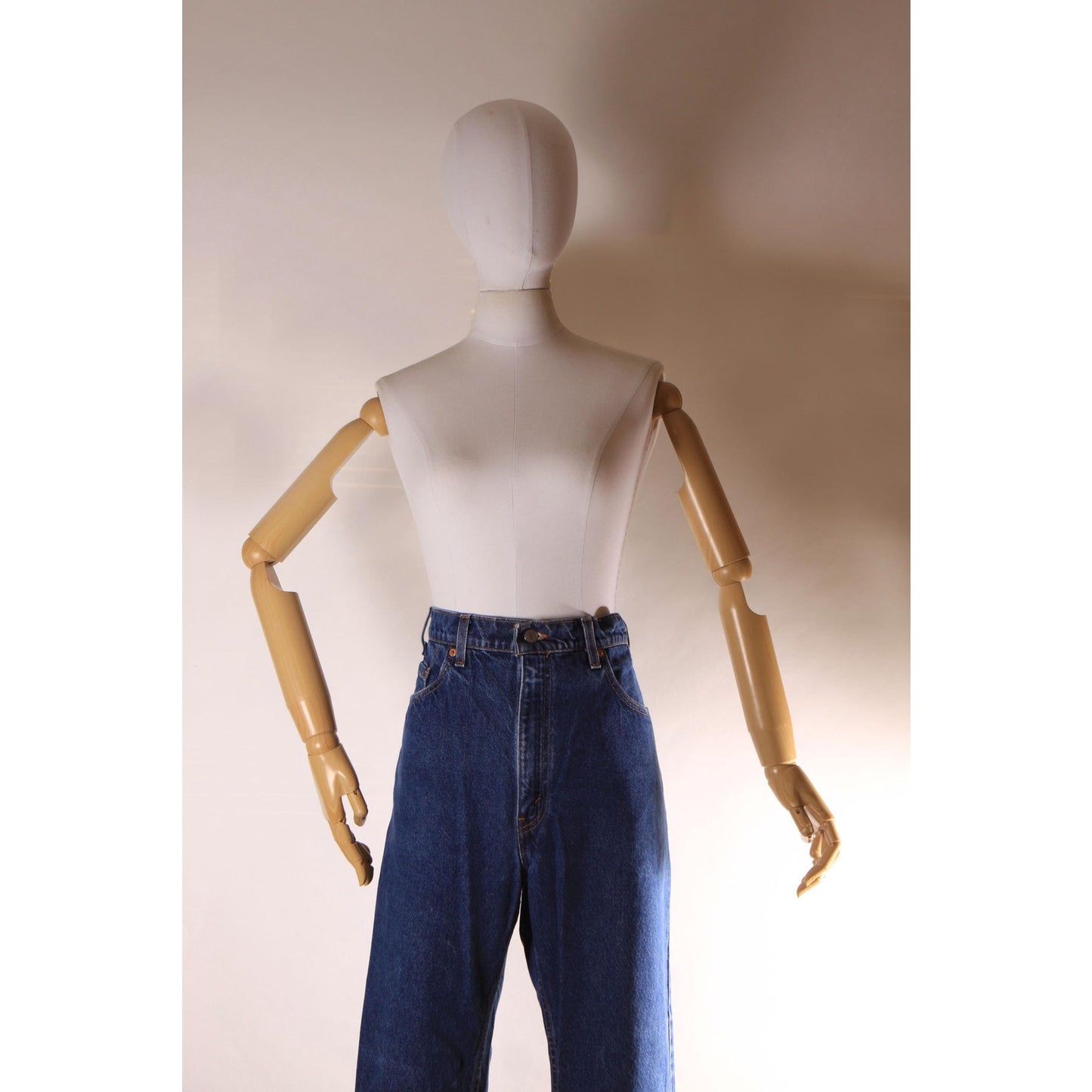 1990s Blue Denim Red Tab 517 Boot Cut Mens Jeans by Levi's- 38x31