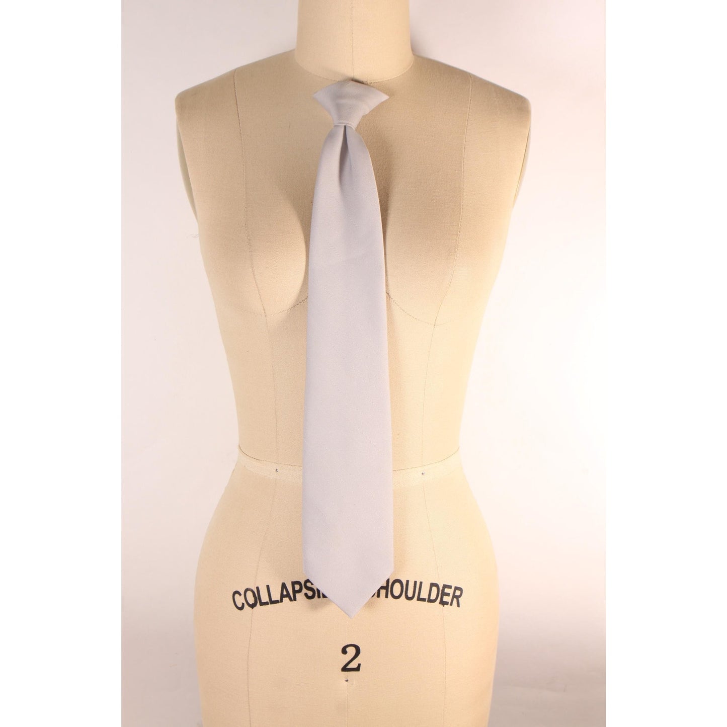 1960s Gray Clip On Necktie Tie